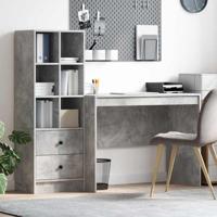 Bureau met lade 2 pcs Beton Grijs - thumbnail