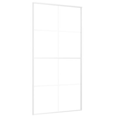VidaXL Schuifdeur 102,5x205 cm mat esg-glas en aluminium wit VidaXL Schuifdeur 102,5x205 cm mat esg-glas en aluminium wit