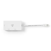 Nedis CCGB37466WT02 Mini-displayport Multipoort-adapterkabel Mini-displayport Male - Vga Female + Dvi-d 24+1-pins Female + Hdmi™ 2.0-uitgang 0,2 M Wit - thumbnail