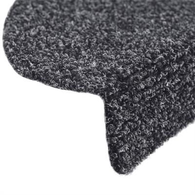 VidaXL Trapmatten zelfklevend 5 stuks 65x21x4 cm donkergrijs halfrond groot