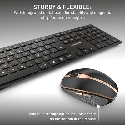 CHERRY DW 9100 SLIM toetsenbord Inclusief muis Universeel RF-draadloos + Bluetooth QWERTY Amerikaans Engels Zwart