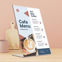 Kaarthouder Europel L-standaard A3 staand acryl - thumbnail