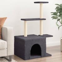 VidaXL Kattenmeubel met sisal krabpalen 110 cm donkergrijs - thumbnail