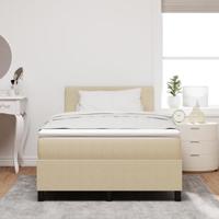 Boxspring Bed met Matras Lichtgroen Grijs 120x200 cm Corduroy Stof - thumbnail