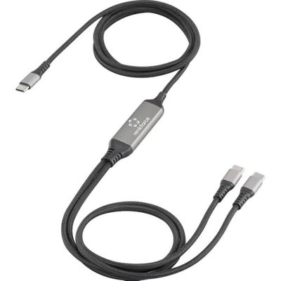 Renkforce RF-6721084 USB-C Y-kabel USB 2.0 USB-C stekker 1.50 m Zwart
