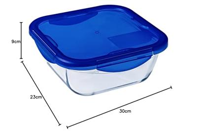 Set van 7 bewaardozen - PYREX - Cook & Go - Glas - Luchtdichte deksel