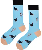 Benyson Sokken Kippen- Organisch katoen 1- Paar - Vrolijke katoenen sokken met leuke en grappige print - Dames - Heren - thumbnail