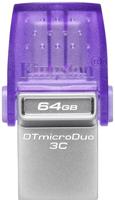 Kingston Technology DataTraveler 64GB microDuo 3C 200 MB/s dubbele USB-A + USB-C - thumbnail