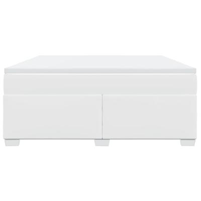 Boxspring met matras kunstleer wit 180x200 cm