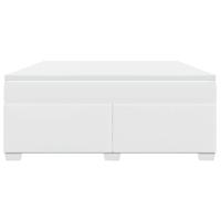 Boxspring met matras kunstleer wit 180x200 cm - thumbnail