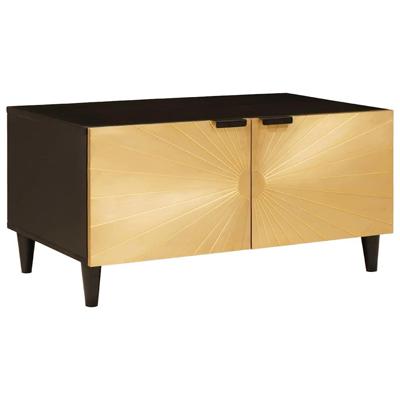 Salontafel Zwart en Goud 80 x 50 x 40 cm