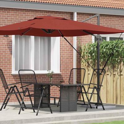 Roma Parasol Rood 286 x 285 x 265 cm Polyester en Aluminium