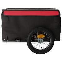 Fietstrailer 30 kg ijzer zwart en rood - thumbnail
