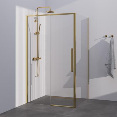BRAUER Season douchecabine model B met schuifdeur helder glas 120x90x200 omkeerbaar incl. glascoating Season-Goud BRAUER Season douchecabine model B met schuifdeur helder glas 120x90x200 omkeerbaar incl. glascoating Season-Goud