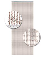 Vliegengordijn Kunststof Pisa Transparant Wit-Rood - 100cm x 240cm - thumbnail