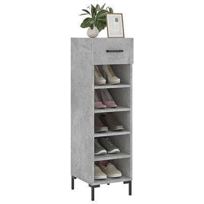 Schoenenkast 30x35x105 cm bewerkt hout betongrijs