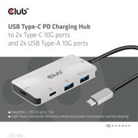 club3D USB 3.2 Gen 1 (USB 3.0) Adapter [1x USB-C stekker - 2x USB-C, USB 3.2 Gen 2 (USB 3.1)] Adapter USB 3.1 Typ C 0 m - thumbnail
