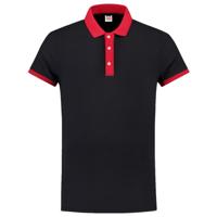 Tricorp Casual 201002 Bi-color unisex poloshirt Marine Rood L - thumbnail