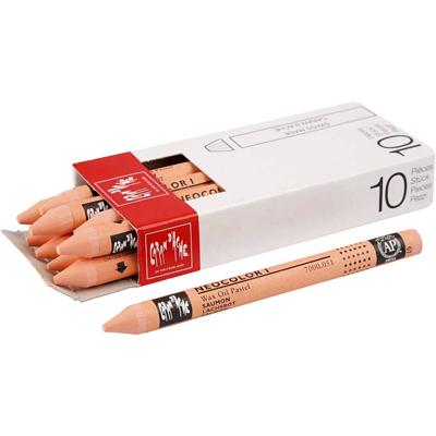 Caran Dache Caran d'ache neocolor i, l: 10 cm, dikte 8,5 mm, salmon (051), 10 stuk/ 1 doos