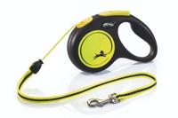 Flexi - Oprolkoord - 5 meter tot 20 kg - neon geel - thumbnail