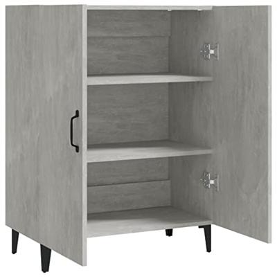 Dressoir 70x34x90 cm bewerkt hout betongrijs