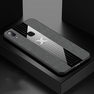 Voor vivo Y95 XINLI stiksels doek textuur schokbestendig TPU beschermhoes (grijs)