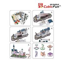 Cubic Fun 3D Puzzel Neuschwanstein Castle + LED Verlichting 128 Stukjes - thumbnail