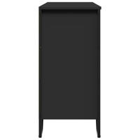 Dressoir 101x35,5x74,5 cm bewerkt hout zwart - thumbnail