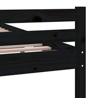 Bedframe massief hout zwart 140x190 cm - thumbnail