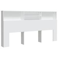 Hoofdbordkast 200x19x103,5 cm wit - thumbnail