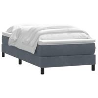 Boxspring met matras fluweel donkergrijs 90x210 cm - thumbnail