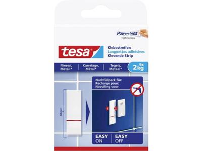 Kleefstrips tesa® tegels & metaal 2kg wit 9 stuks