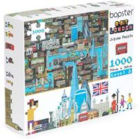 8-Bit Pixel Puzzle London Level 3 1000 Pieces - thumbnail