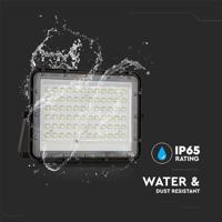 V-TAC VT-120W 7826 LED-schijnwerper, Zonne-energiemodule 15 W Neutraalwit Zwart - thumbnail