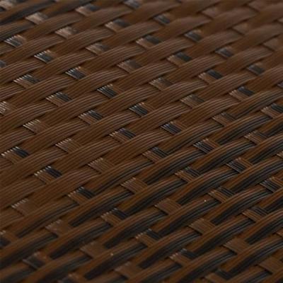 Balkonschermen 10 st 255x19 cm poly rattan bruin en zwart