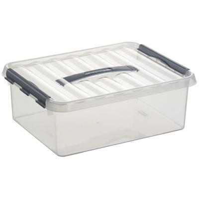 Sunware Q-line box 12 liter transp/metaal
