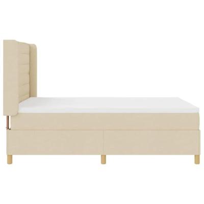 Boxspringbed met matras met hoofdeinde Crème 160 x 200 cm Stof