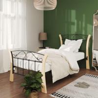 Bedframe metaal zwart 90x200 cm - thumbnail