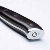 Cleaver Kohersen Elegance Ebony Wood Damascus stalen hakmes 16,5 cm - thumbnail