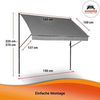 Angerer Klemluifel (Taupe, 150 cm breit) - thumbnail