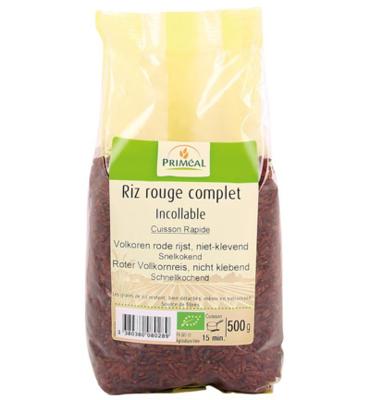 Rijst rood volkoren niet klevend bio 500 Gram