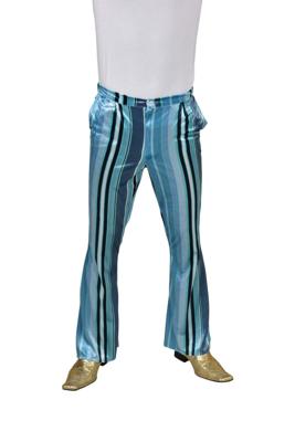 Hippiebroek streep blauw