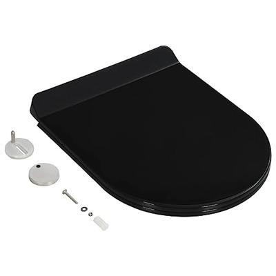 VidaXL Toiletbril soft-close met quick-release ontwerp zwart
