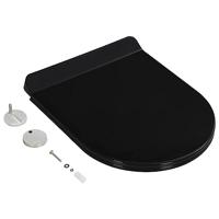 Toiletbril soft-close met quick-release ontwerp zwart - thumbnail