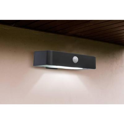 Sygonix SY-4677502 Wandlamp op zonne-energie met bewegingsmelder SMD LED 1 W Zwart