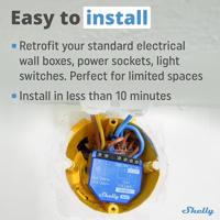 Shelly Shelly 1 Gen 3 Schakelactor Bluetooth, WiFi - thumbnail
