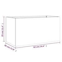 VidaXL Plantenbak 62x30x29 cm gegalvaniseerd staal zilverkleurig - thumbnail