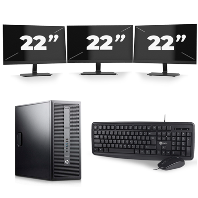 HP EliteDesk 800 G2 Tower - Intel Core i7-6e Generatie - 16GB RAM - 256GB SSD - Windows 11 + 3x 22 inch Monitor HP EliteDesk 800 G2 Tower - Intel Core i7-6e Generatie - 16GB RAM - 256GB SSD - Windows 11 + 3x 22 inch Monitor