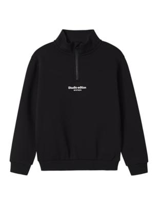 Name it winter sweater jongens - zwart - regular fit, zip - NkmBrody