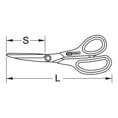 KS Tools 1180067 Universele schaar 220 mm